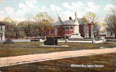 Soldier's Monument Watertown, Massachusetts Postcard