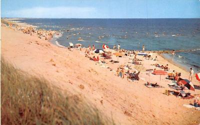 Beach West Dennis, Massachusetts Postcard