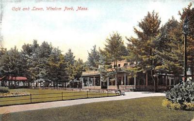 Cafe & Lawn  Whalom Park, Massachusetts Postcard