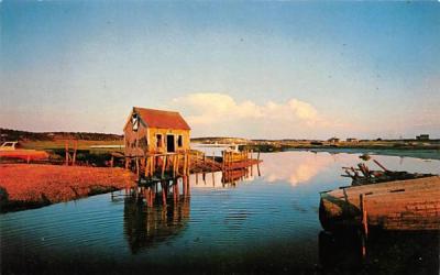 Reflections of Old Weelfleet Harbor Wellfleet, Massachusetts Postcard