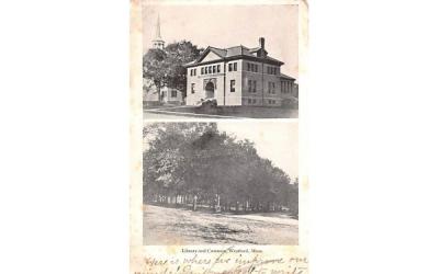 Library & Common Westford, Massachusetts Postcard