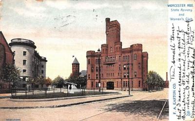 State Armory & Womens' Club Worcester, Massachusetts Postcard