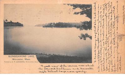 Quinsigamond Lake Worcester, Massachusetts Postcard