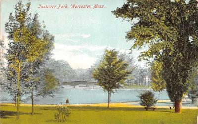 Institute Park Worcester, Massachusetts Postcard