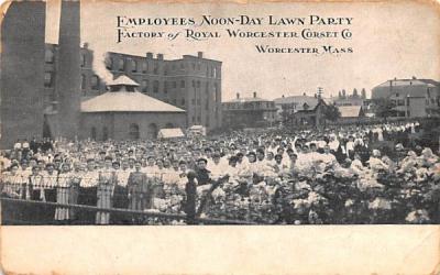 Employees Noon-Day Lawn Party Worcester, Massachusetts Postcard