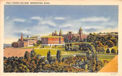 Holy Cross College Worcester, Massachusetts Postcard
