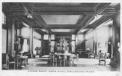 Living Room Wellesley, Massachusetts Postcard