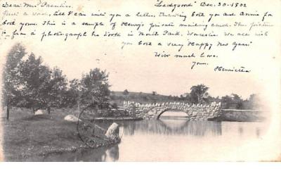 Bridge  Wellesley, Massachusetts Postcard