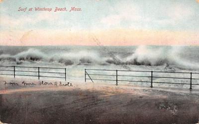 Surf at Winthrop Beach Massachusetts Postcard