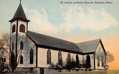 St. Joseph Catholic Church Webster, Massachusetts Postcard