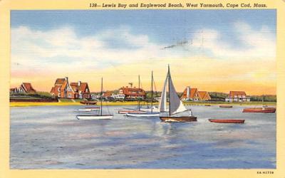 Lewis Bay & Englewood Beach West Yarmouth, Massachusetts Postcard
