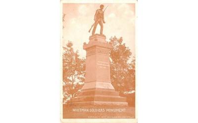 Whitman Soldiers Mounment Massachusetts Postcard