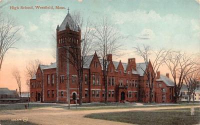 High School Westfield, Massachusetts Postcard