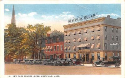 New Park Square Hotel  Westfield, Massachusetts Postcard