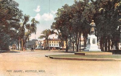 Park Square Westfield, Massachusetts Postcard