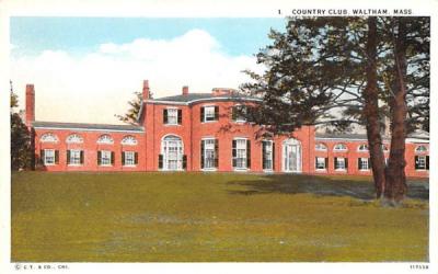 Country Club Waltham, Massachusetts Postcard