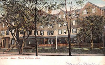 Adams House Waltham, Massachusetts Postcard