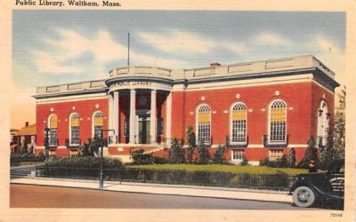 Public Library Waltham, Massachusetts Postcard