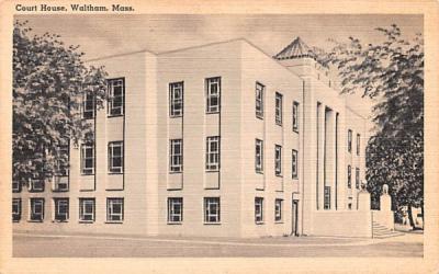 Court House Waltham, Massachusetts Postcard