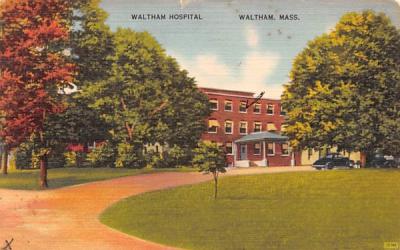 Waltham Hospital Massachusetts Postcard