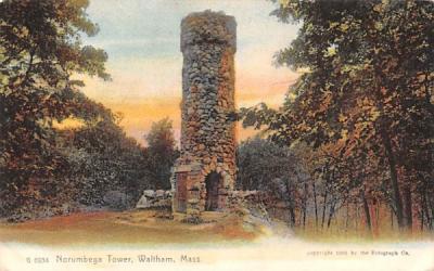 Norumbega Tower Waltham, Massachusetts Postcard