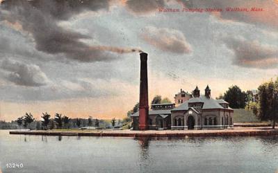 Waltham Pumping Station Massachusetts Postcard
