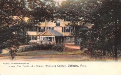 The President's House Wellesley, Massachusetts Postcard