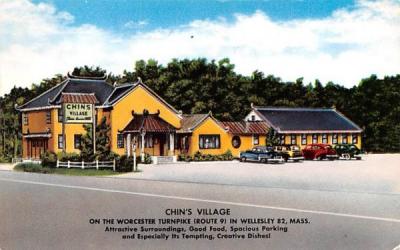 Chin's Village Wellesley, Massachusetts Postcard