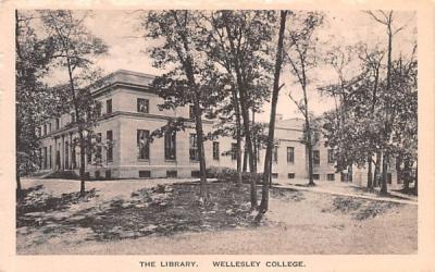 The Library Wellesley, Massachusetts Postcard