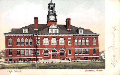 High School Webster, Massachusetts Postcard