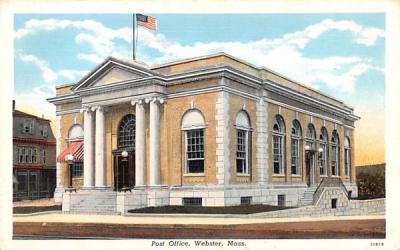Post Office Webster, Massachusetts Postcard