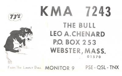 KMA 7243 Webster, Massachusetts Postcard