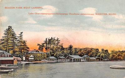 Beacon Park Boat Landing Webster, Massachusetts Postcard