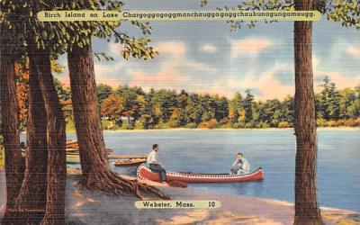 Birch Island  Webster, Massachusetts Postcard