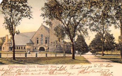 Congregational Church Wakefield, Massachusetts Postcard