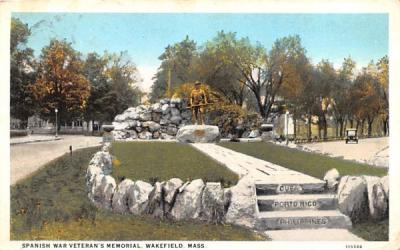 Spanish War Veteran's Memorial Wakefield, Massachusetts Postcard