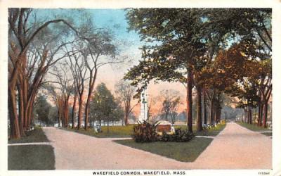 Wakefield Common Massachusetts Postcard