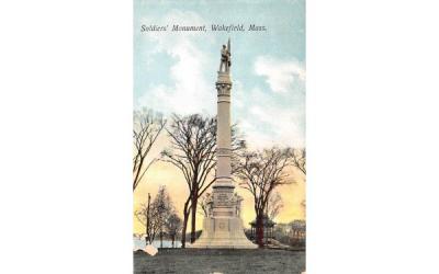 Soldiers' Monument Wakefield, Massachusetts Postcard