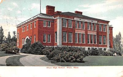 Ware High School Massachusetts Postcard