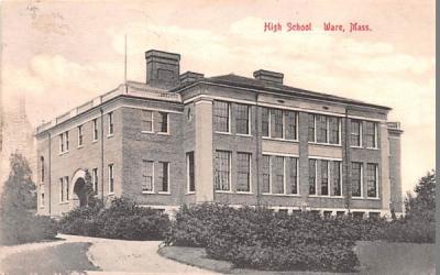 High School Ware, Massachusetts Postcard