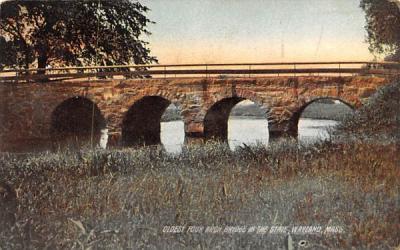 Oldest Four Arch Bridge in the State  Wayland, Massachusetts Postcard