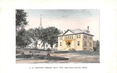 J.V. Fletcher Library Westford Centre, Massachusetts Postcard