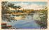 Boats at Anchor Webster, Massachusetts Postcard