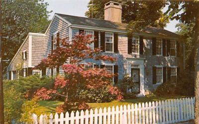 Autherntic Salt Box House Yarmouthport, Massachusetts Postcard