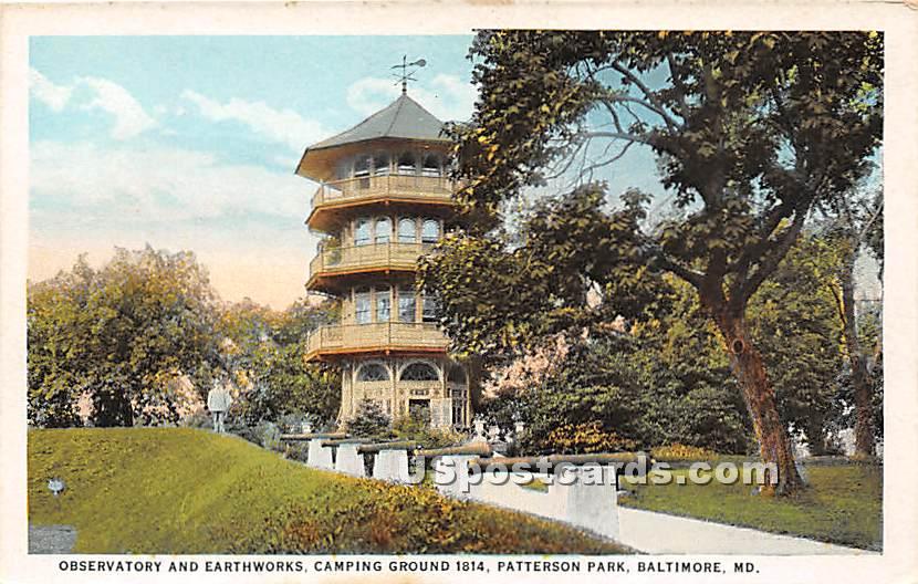 Observatory & Earthworks - Baltimore, Maryland MD Postcard