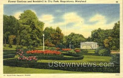 Bandshell, City Park - Hagerstown, Maryland MD Postcard
