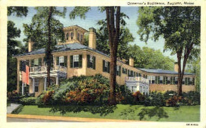 Governor's Residence - Augusta, Maine ME Postcard