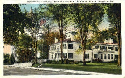 Governor's Residence - Augusta, Maine ME Postcard