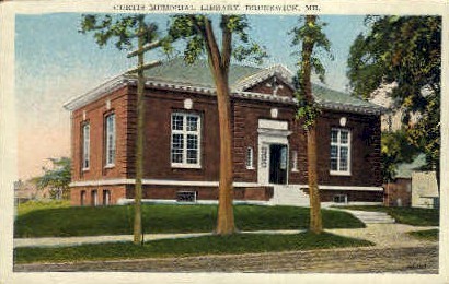 Curtis Memorial Library - Brunswick, Maine ME Postcard