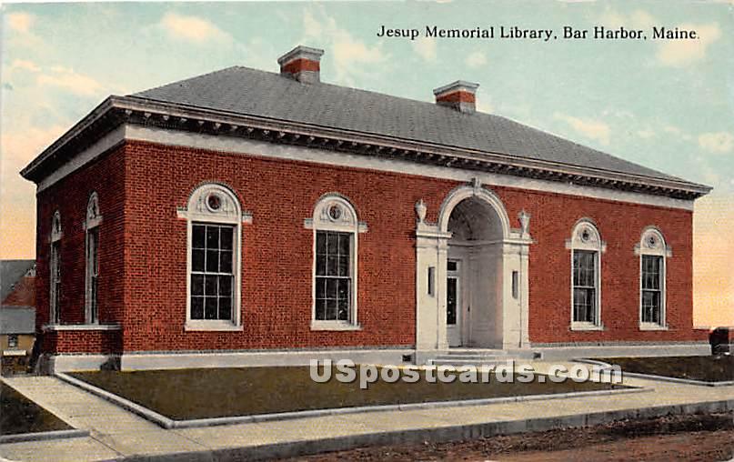 Jesup Memorial Library - Bar Harbor, Maine ME Postcard